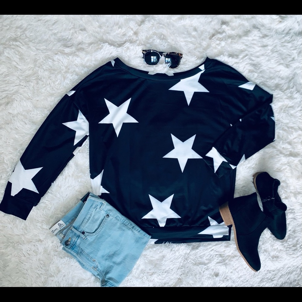 White Star Off Shoulder Top